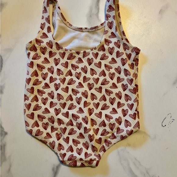 Heart Patterned Baby Swimsuit - Picture 3 of 3